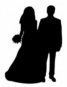 Novios de frente