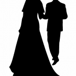 Novios caminando al altar - Vector descarganle para corte CNC y grabado laser gratis | Stanser