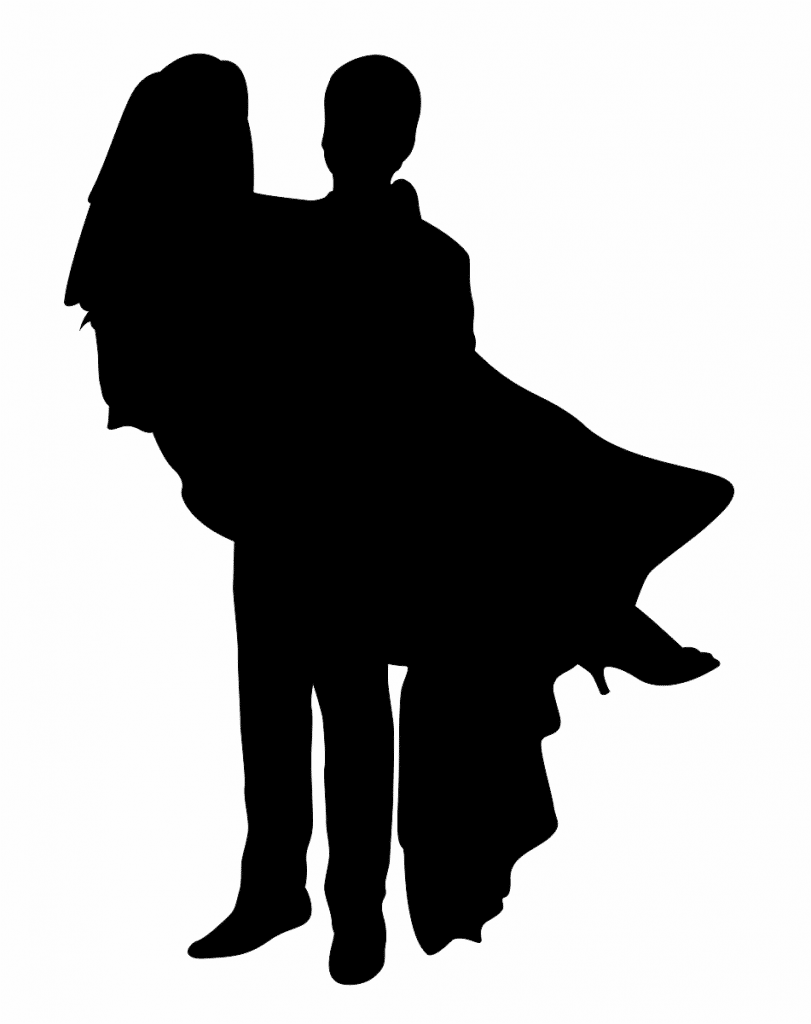 Cargando a la novia 2 — vector para corte CNC