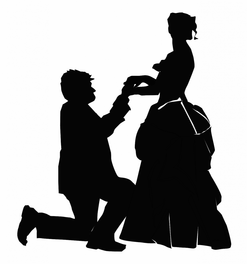 Proposición de matrimonio — vector para corte CNC