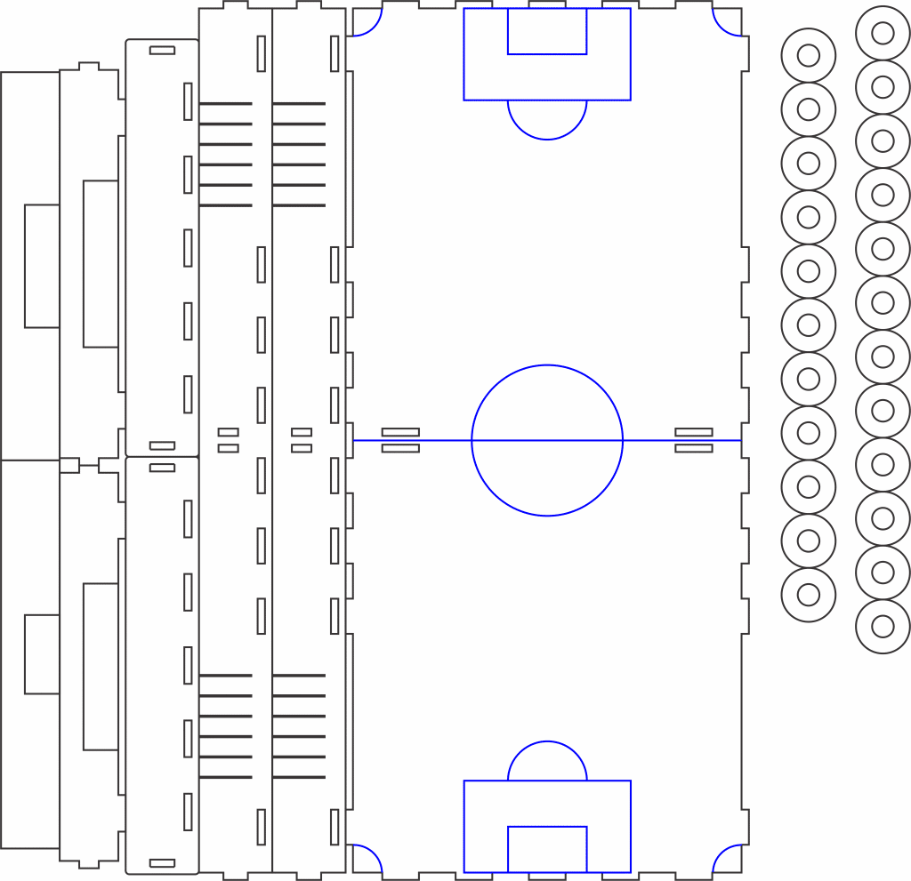 Cancha con gradas — vector para corte CNC