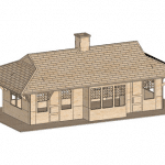 Estación de tren - Vector descarganle para corte CNC y grabado laser gratis | Stanser
