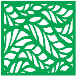 Panel cuadrado "Hojas" - Vector descarganle para corte CNC y grabado laser gratis | Stanser