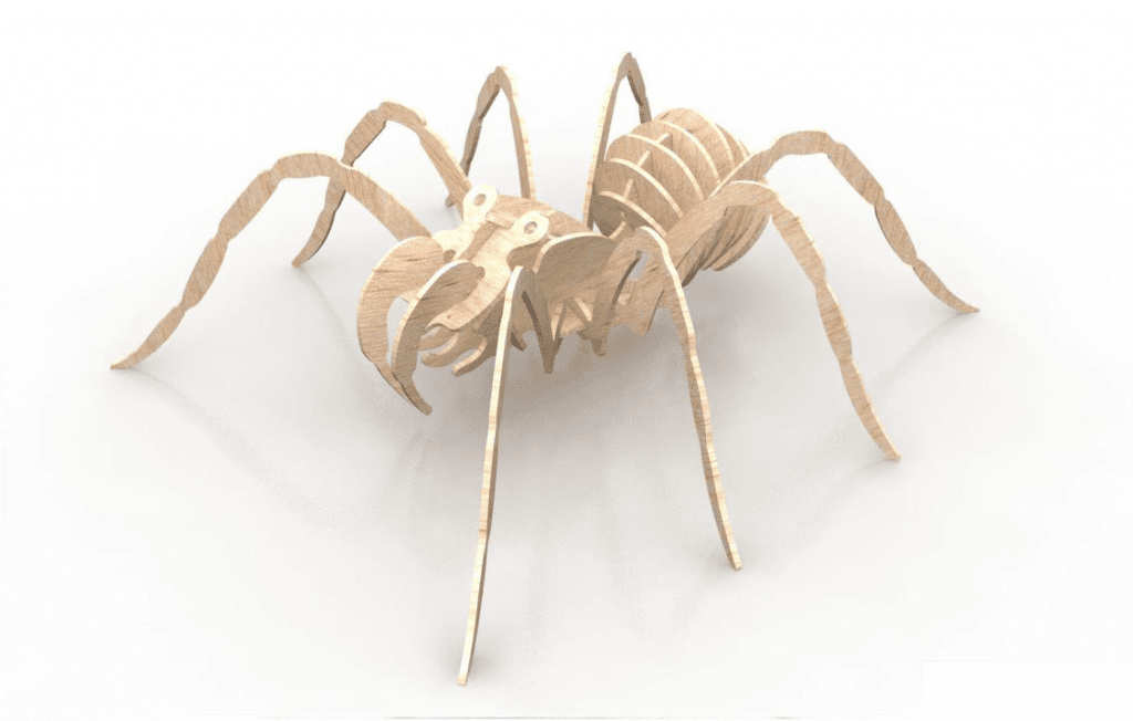 Araña armable 3D — vector para corte CNC
