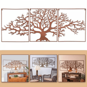 Cuadro tríptico de árbol
