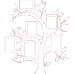 Árbol portafotos "Palomas" - Vector descarganle para corte CNC y grabado laser gratis | Stanser