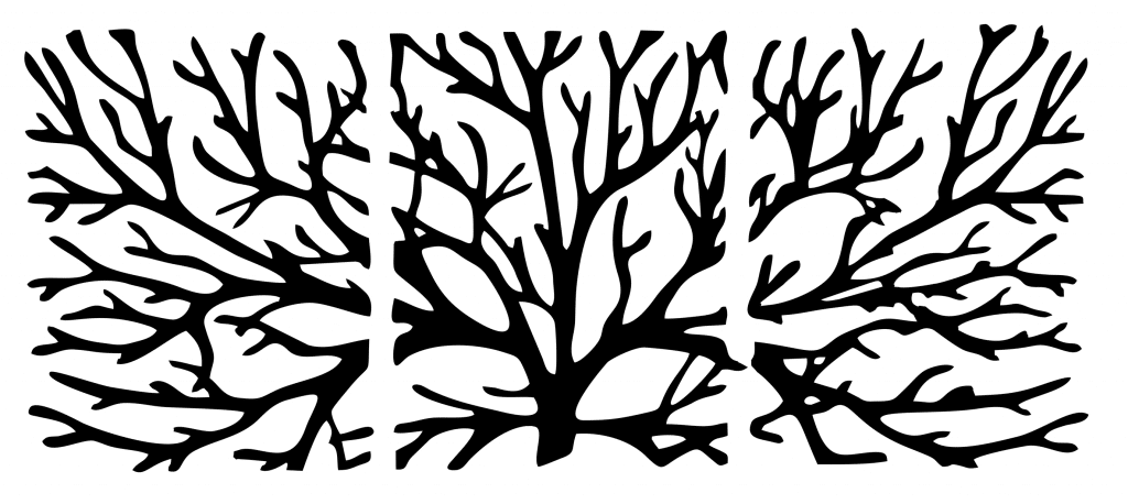 Tríptico de enramado — vector para corte CNC