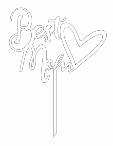 Decoración para pastel «Best Mom»