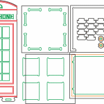 Cabina telefónica londinense - Vector SVG DXF para CNC Router y Laser CO2 - Descargable gratis | Stanser
