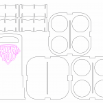 Caja para 4 botellas - Vector descarganle para corte CNC y grabado laser gratis | Stanser
