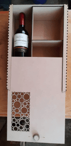 Caja para vino con divisiones