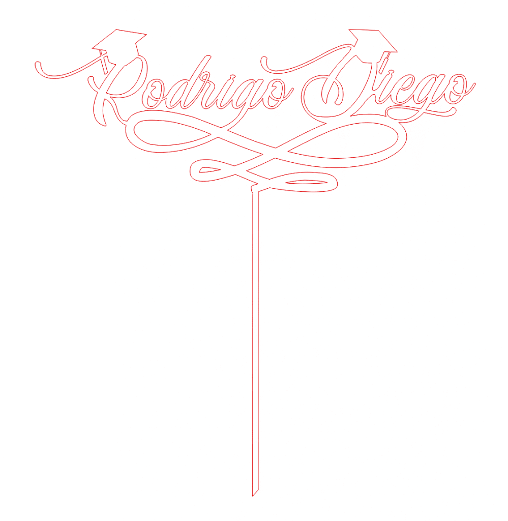 Topper de graduación — vector para corte CNC