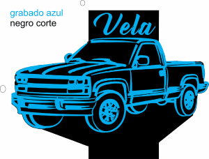 Camioneta (Grabado en azul)
