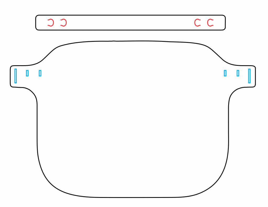Careta protectora — vector para corte CNC