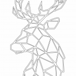 Cabeza de ciervo geométrico - Vector descarganle para corte CNC y grabado laser gratis | Stanser