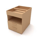 Organizador de 2 cajones - Vector descarganle para corte CNC y grabado laser gratis | Stanser