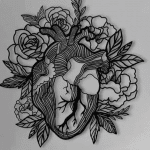 Corazón con rosas - Vector descarganle para corte CNC y grabado laser gratis | Stanser