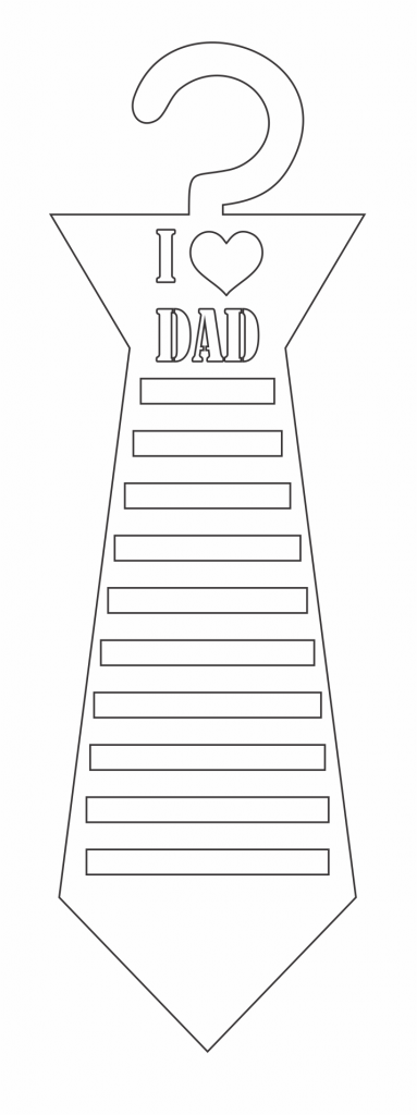 Cuelga-corbatas — vector para corte CNC