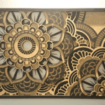 Cuadro calado de mandalas - Vector descarganle para corte CNC y grabado laser gratis | Stanser