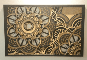 Cuadro calado de mandalas