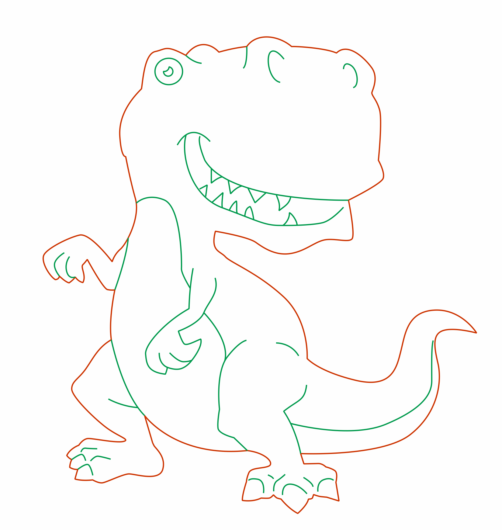 Caricatura de tiranosaurio rex - Stanser