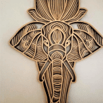 Elefante de frente - Vector descarganle para corte CNC y grabado laser gratis | Stanser
