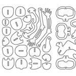 Esqueleto humano 3D - Vector SVG DXF para CNC Router y Laser CO2 - Descargable gratis | Stanser