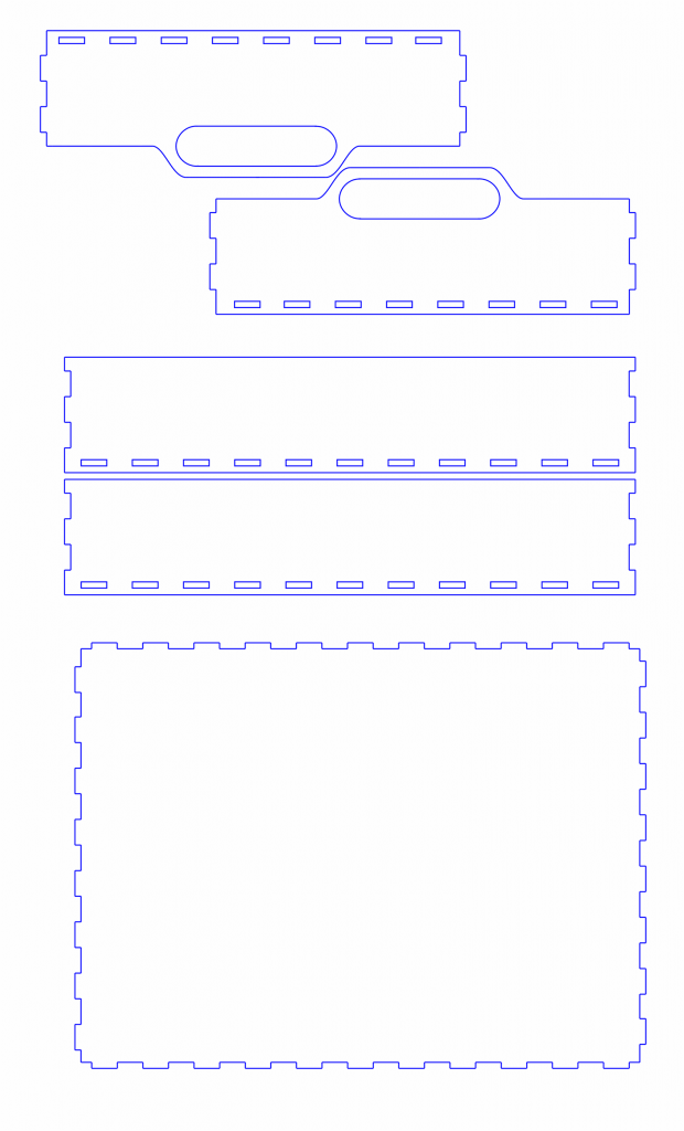 Charola con asas — vector para corte CNC