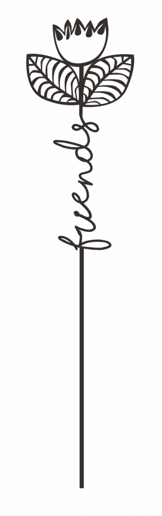 Flor «Friends» — vector para corte CNC