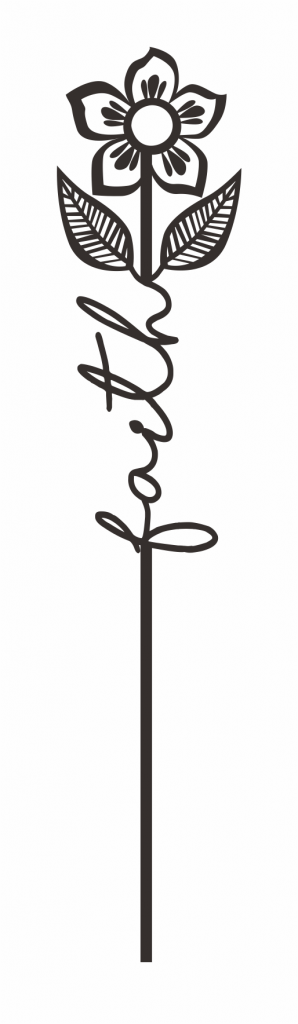 Flor «Faith» — vector para corte CNC