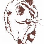 Vista superior de gato - Vector descarganle para corte CNC y grabado laser gratis | Stanser