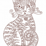 Gato con bigotes de espiral - Vector descarganle para corte CNC y grabado laser gratis | Stanser