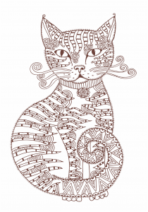 Gato con bigotes de espiral