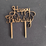 Topper Happy Birthday - Vector descarganle para corte CNC y grabado laser gratis | Stanser