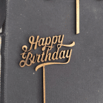 Topper Happy Birthday 2 - Vector descarganle para corte CNC y grabado laser gratis | Stanser