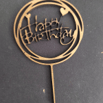 Topper "Happy birthday" 3 - Vector descarganle para corte CNC y grabado laser gratis | Stanser