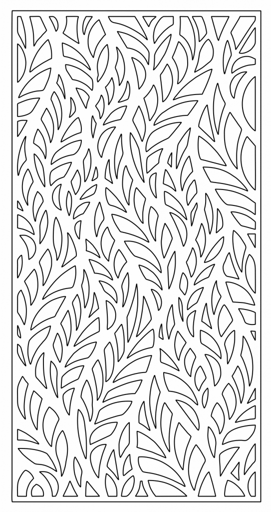 Panel calado «Hojas» — vector para corte CNC
