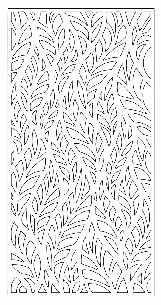 Panel de helechos — vector para corte CNC