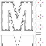 Letra M con candado - Vector SVG DXF para CNC Router y Laser CO2 - Descargable gratis | Stanser