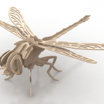 Libélula 3D - Vector descarganle para corte CNC y grabado laser gratis | Stanser