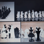 Juego de Ajedrez con piezas - Vector descarganle para corte CNC y grabado laser gratis | Stanser