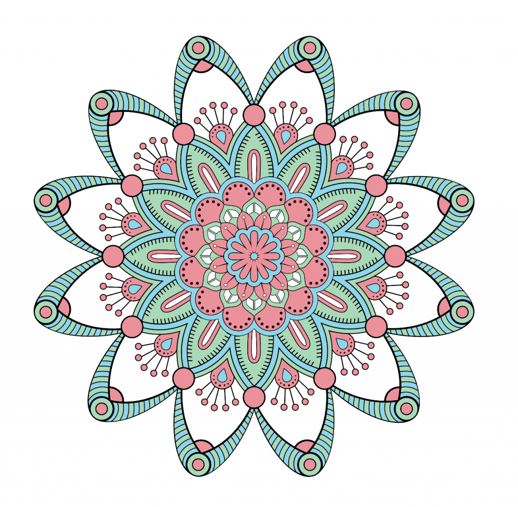 Mandala de flor — vector para corte CNC