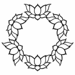 Corona de flor de loto - Vector SVG DXF para CNC Router y Laser CO2 - Descargable gratis | Stanser