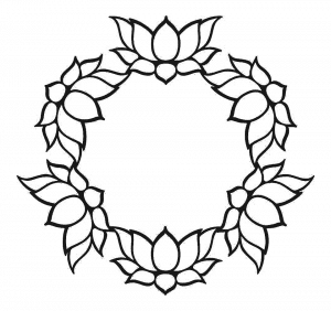 Corona de flor de loto