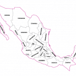 Mapa de la República Mexicana  con nombres - Vector SVG DXF para CNC Router y Laser CO2 - Descargable gratis | Stanser