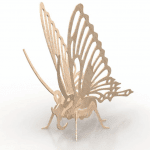 Mariposa 3D - Vector descarganle para corte CNC y grabado laser gratis | Stanser