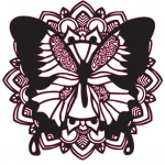 Mandala de mariposa - Vector descarganle para corte CNC y grabado laser gratis | Stanser