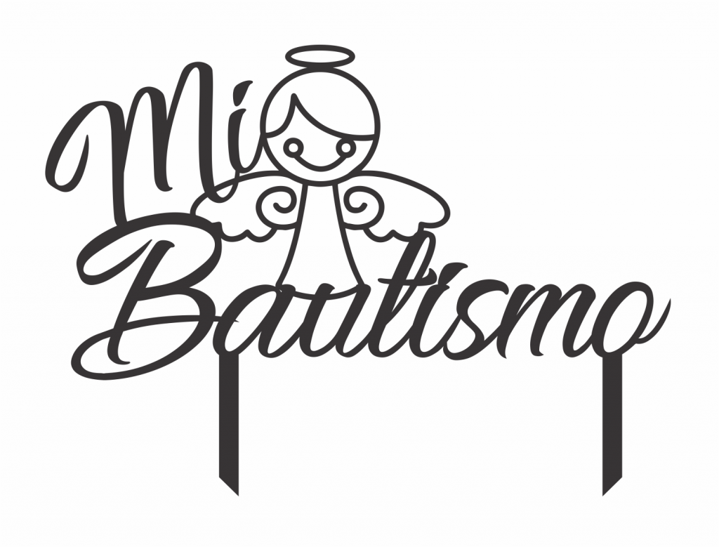 Topper «Mi bautismo» — vector para corte CNC