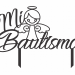 Topper "Mi bautismo" - Vector SVG DXF para CNC Router y Laser CO2 - Descargable gratis | Stanser