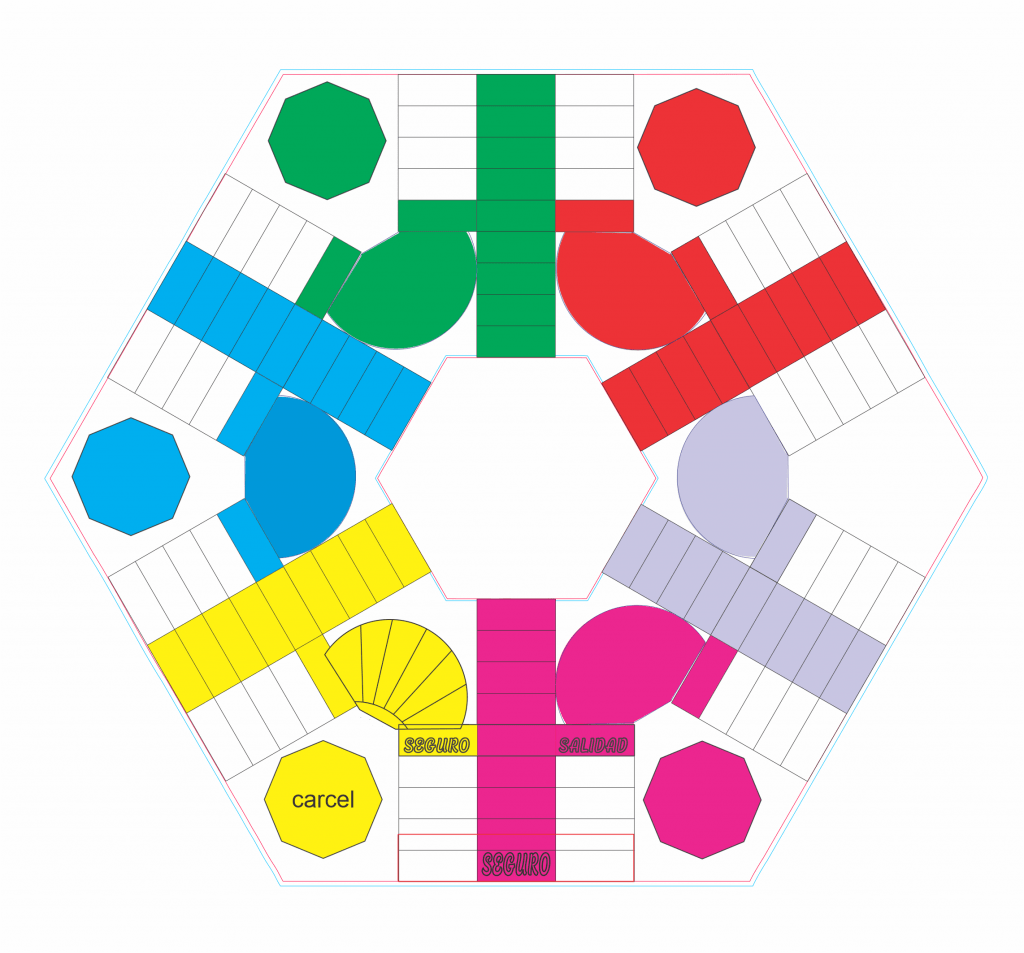 Parchis para 6 — vector para corte CNC